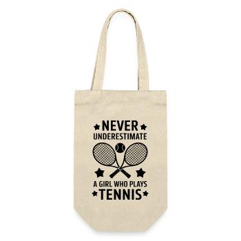 Tennis Dire Fille Drôle Tennis Cadeau - Sac à bouteille - nature - Devant