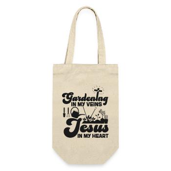 Amoureux des plantes Jardinage Jésus Foi - Sac à bouteille - nature - Devant