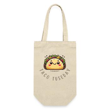 Taco Tuesday Shirt – Kawaii Taco Design - Geschenkbeutel für Flaschen - Natur - Vorne