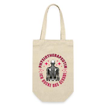Physiotherapist - I move the straight graphic - Gift Bag for Bottles - nature - Front