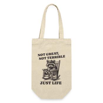Drôle de dicton de raton laveur – Just Life - Sac à bouteille - nature - Devant