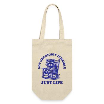 Drôle de dicton de raton laveur – Just Life - Sac à bouteille - nature - Devant