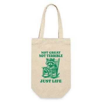 Drôle de dicton de raton laveur – Just Life - Sac à bouteille - nature - Devant