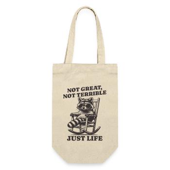 Drôle de dicton de raton laveur – Just Life - Sac à bouteille - nature - Devant