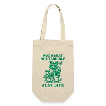 Drôle de dicton de raton laveur – Just Life - Sac à bouteille - nature - Devant