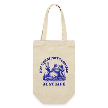 Drôle de dicton de raton laveur – Just Life - Sac à bouteille - nature - Devant