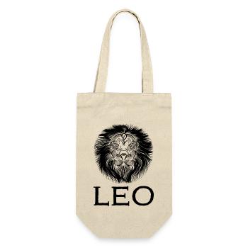 leo1s Zeichenfläche 1 - Geschenkbeutel für Flaschen - Natur - Vorne