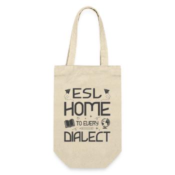 ESL-Lehrer ESL Unterricht - Geschenkbeutel für Flaschen - Natur - Vorne