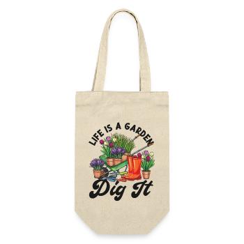 Plant Lover Gardening Pun Life Is - Gift Bag for Bottles - nature - Front