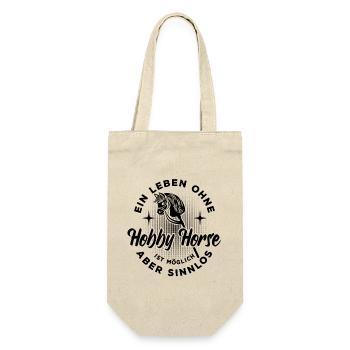 Ein Leben ohne Hobby Horse - möglich aber sinnlos - Geschenkbeutel für Flaschen - Natur - Vorne