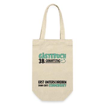 Guestbook 38 Birthday Sign Children's - Gift Bag for Bottles - nature - Front