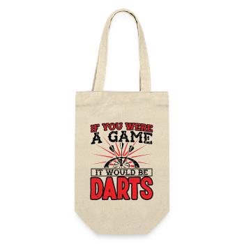 Dart Dartspieler Dartspiel Herren - Geschenkbeutel für Flaschen - Natur - Vorne