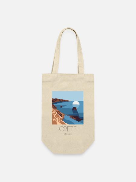 Kreta Griechenland Souvenir: Mediterranes - Geschenkbeutel für Flaschen - Natur