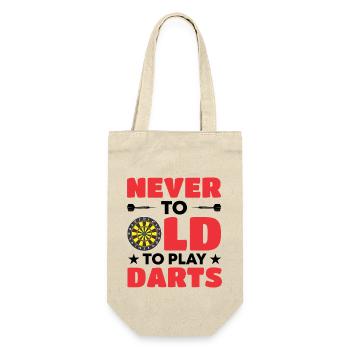 Dart Dartspieler Dartspiel Herren - Geschenkbeutel für Flaschen - Natur - Vorne