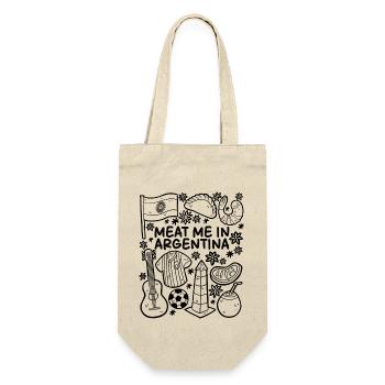 Meat Me in Argentina – Argentine Meat - Gift Bag for Bottles - nature - Front