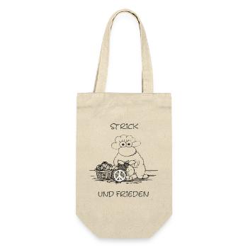 Knitwear and Peace – Humor with Attitude - Gift Bag for Bottles - nature - Front