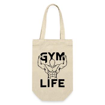 Leben im Fitnessstudio - Geschenkbeutel für Flaschen - Natur - Vorne