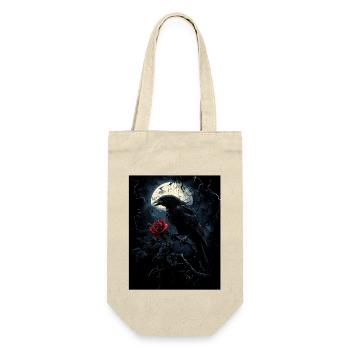 Raven Rose Moon Gloomy Gothic Black Crow - Gift Bag for Bottles - nature - Front