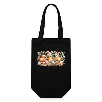 Poussin de Pâques Vintage Retro Poulets - Sac à bouteille - noir - Devant