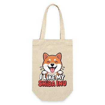 I like my Shiba Inu Dog Love - Gift Bag for Bottles - nature - Front