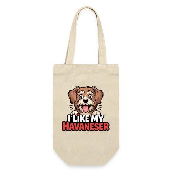 I like my Havanese dog love - Gift Bag for Bottles - nature - Front