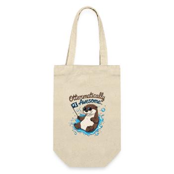 Otter-like cool – Funny Otter - Gift Bag for Bottles - nature - Front