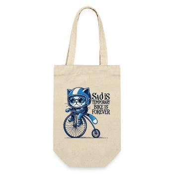 Cats Bicycle Design with Saying for Cyclists - Gift Bag for Bottles - nature - Front