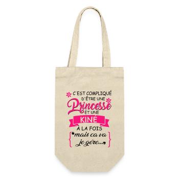 C'est Complique D'être Une Princesse Kiné À La - Sac à bouteille - nature - Devant