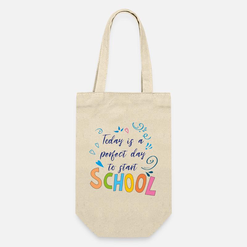 School Time - Geschenkbeutel für Flaschen - Natur