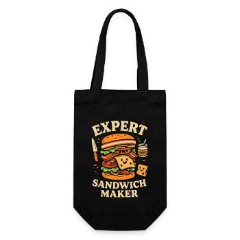 Experte für Sandwichherstellung - Geschenkbeutel für Flaschen - Schwarz - Vorne
