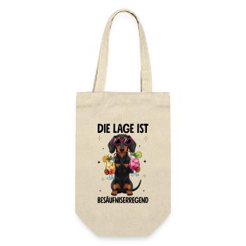 Die Lage Ist Besäufniserregend - Geschenkbeutel für Flaschen - Natur - Vorne
