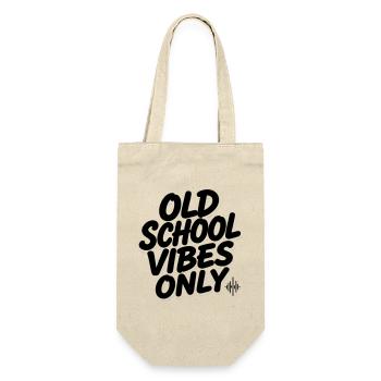 OLD SCHOOL VIBES only  - Geschenkbeutel für Flaschen - Natur - Vorne