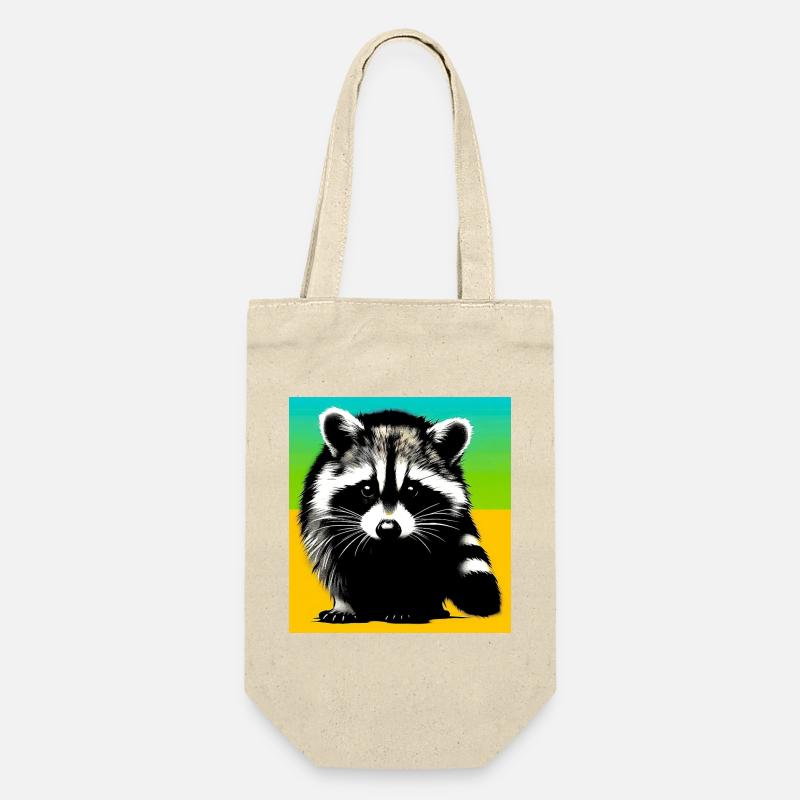 Waschbär - Geschenkbeutel für Flaschen - Natur