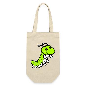 Caterpillar sweet sweet little smiles friendly happy - Gift Bag for Bottles - nature - Front
