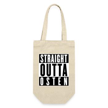 Straight outta Osten (Farben änderbar) - Geschenkbeutel für Flaschen - Natur - Vorne