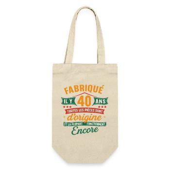 40 Years of Original, Humor Anniversary Gift - Gift Bag for Bottles - nature - Front