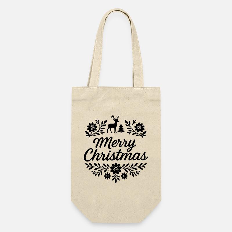 Weihnachten - Geschenkbeutel für Flaschen - Natur