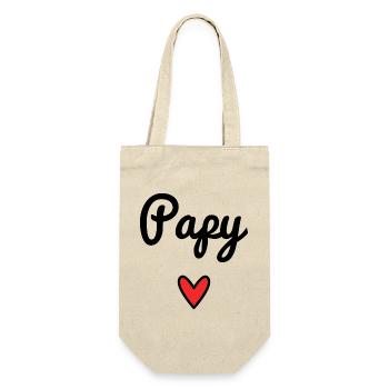 OPA. PAPA. VATERTAG. FROHER VATERTAG - Geschenkbeutel für Flaschen - Natur - Vorne