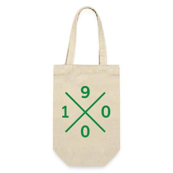 1900 Mönchengladbach Fan Hoodie, T-Shirt, Kissen - Geschenkbeutel für Flaschen - Natur - Vorne
