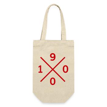 1900's Football Fan Kiel Bag, Cup, Cap, Hat - Gift Bag for Bottles - nature - Front