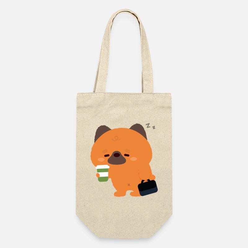 Schläfriger Deutscher Schäferhund-Kaffee - Geschenkbeutel für Flaschen - Natur