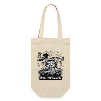 Ramen Noodles Cat Lover Retro Kawaii Cats - Gift Bag for Bottles - nature - Front