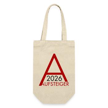 Aufsteiger 2026 Aufstieg - Geschenkbeutel für Flaschen - Natur - Vorne