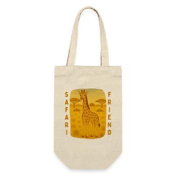 Giraffe in the Golden Savannah - Gift Bag for Bottles - nature - Front