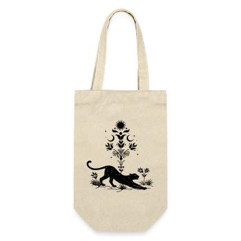 Cosmic Leopard Boho - Geschenkbeutel für Flaschen - Natur - Vorne