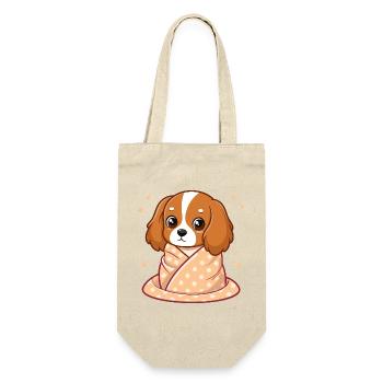 Dog Rider Cuddly in Pastel Plaid - Gift Bag for Bottles - nature - Front
