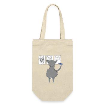 Das Lama übt Schreiben - Geschenkbeutel für Flaschen - Natur - Vorne
