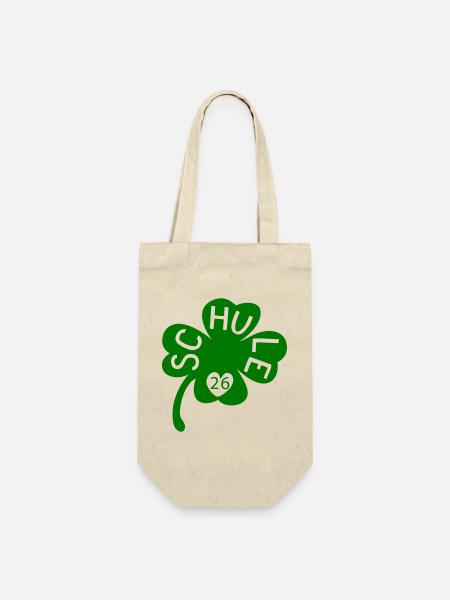 Schule 26 Kleeblatt - Geschenkbeutel für Flaschen - Natur