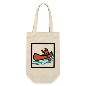 Canoe Paddler Badge Icon - Gift Bag for Bottles - nature - Front