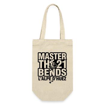 Master the 21 Bends L'Alpe d'Huez Cycling - Gift Bag for Bottles - nature - Front